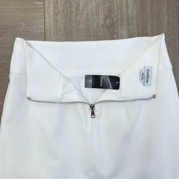 NWT Bebe Josie Modal Pencil Skirt White Size 8 Classic Sleek Workwear Versatile - Picture 8 of 12